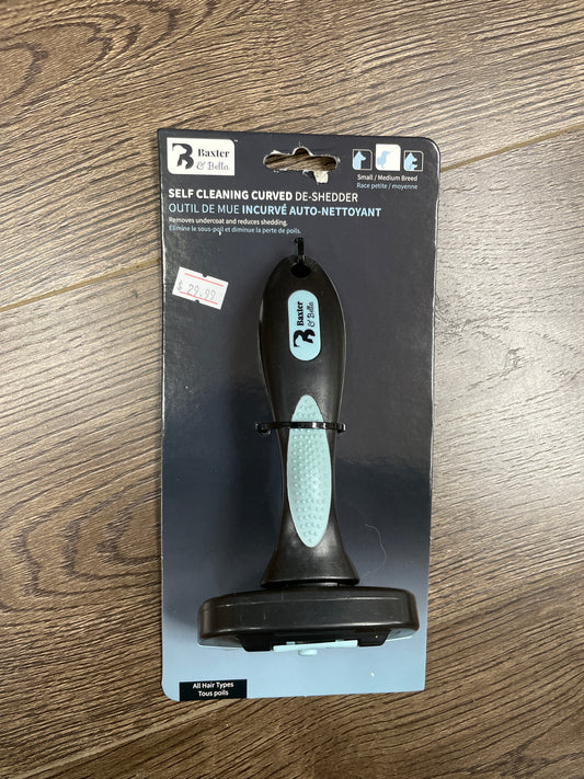 Baxter&Bella Self Cleaning Curved De-Shedder Small/Medium Breed