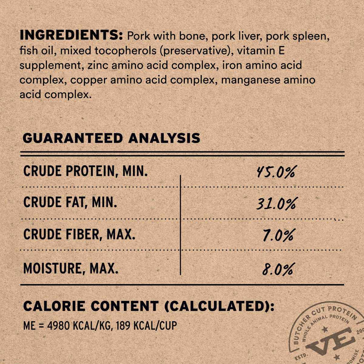Vital Essentials Freeze-Dried Raw Pork Entree & Mixer Soft Nibs Cat Food – 12 oz