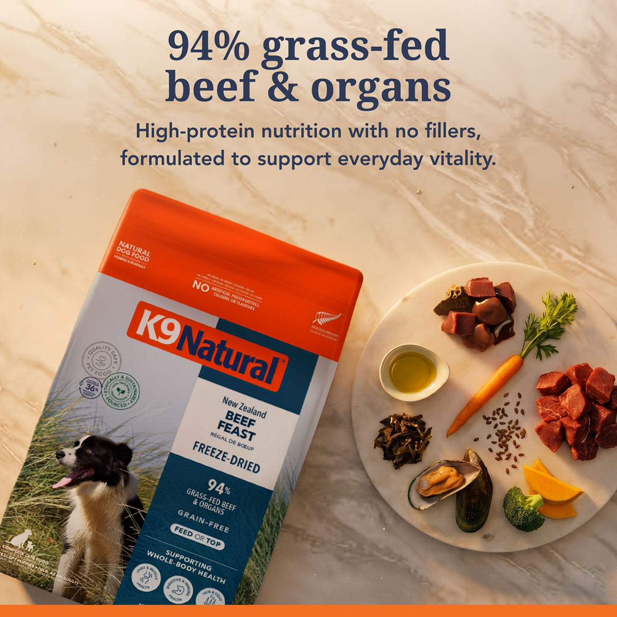 K9 Natural Freeze-Dried Beef Dog Food – 5 oz