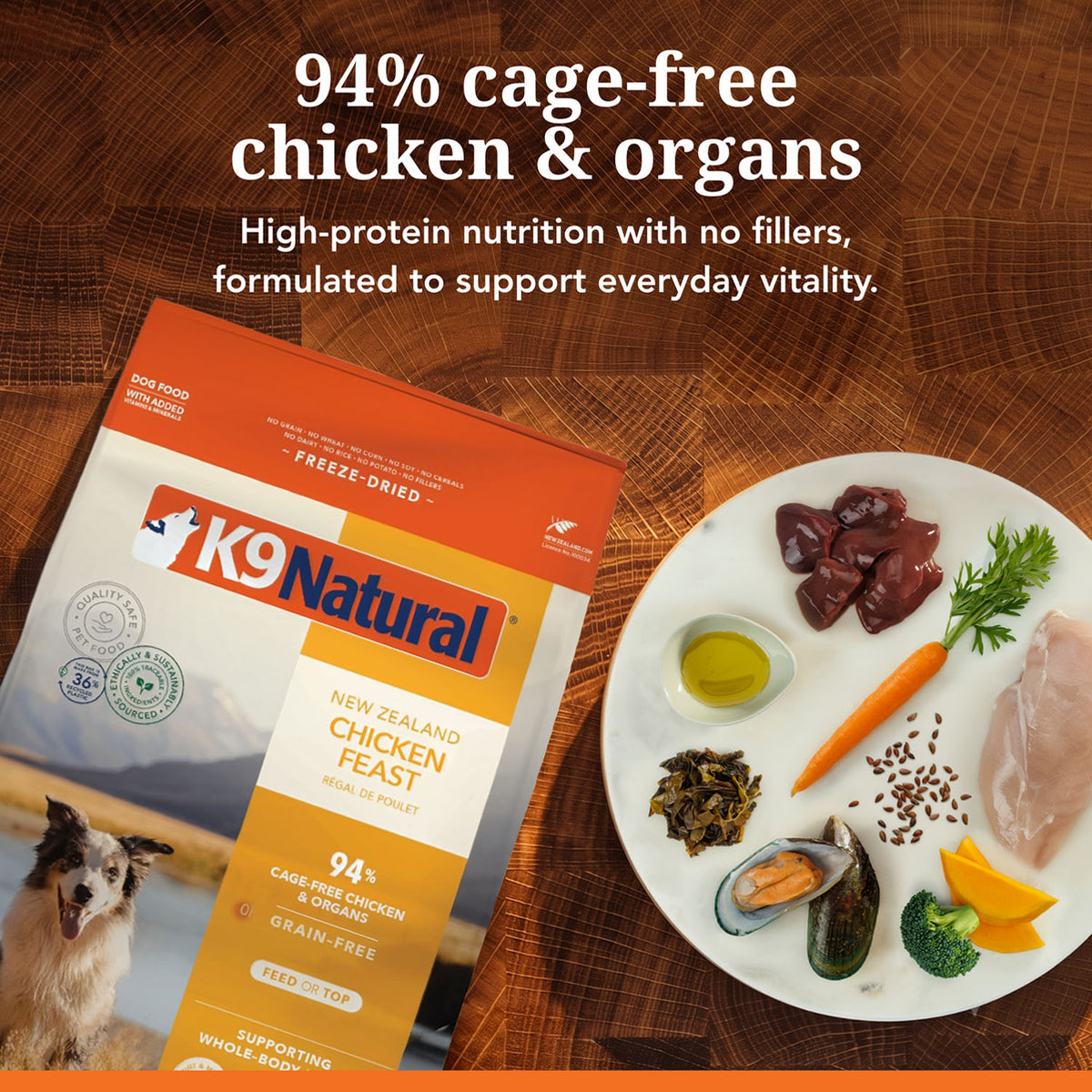 K9 Natural Freeze-Dried Chicken Dog Food – 4 lb