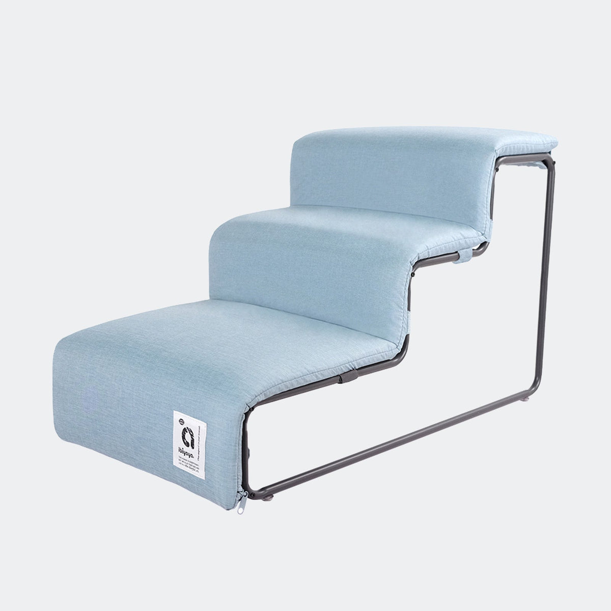 Ibiyaya Collapsible 3-Step Pet Stairs – Blue