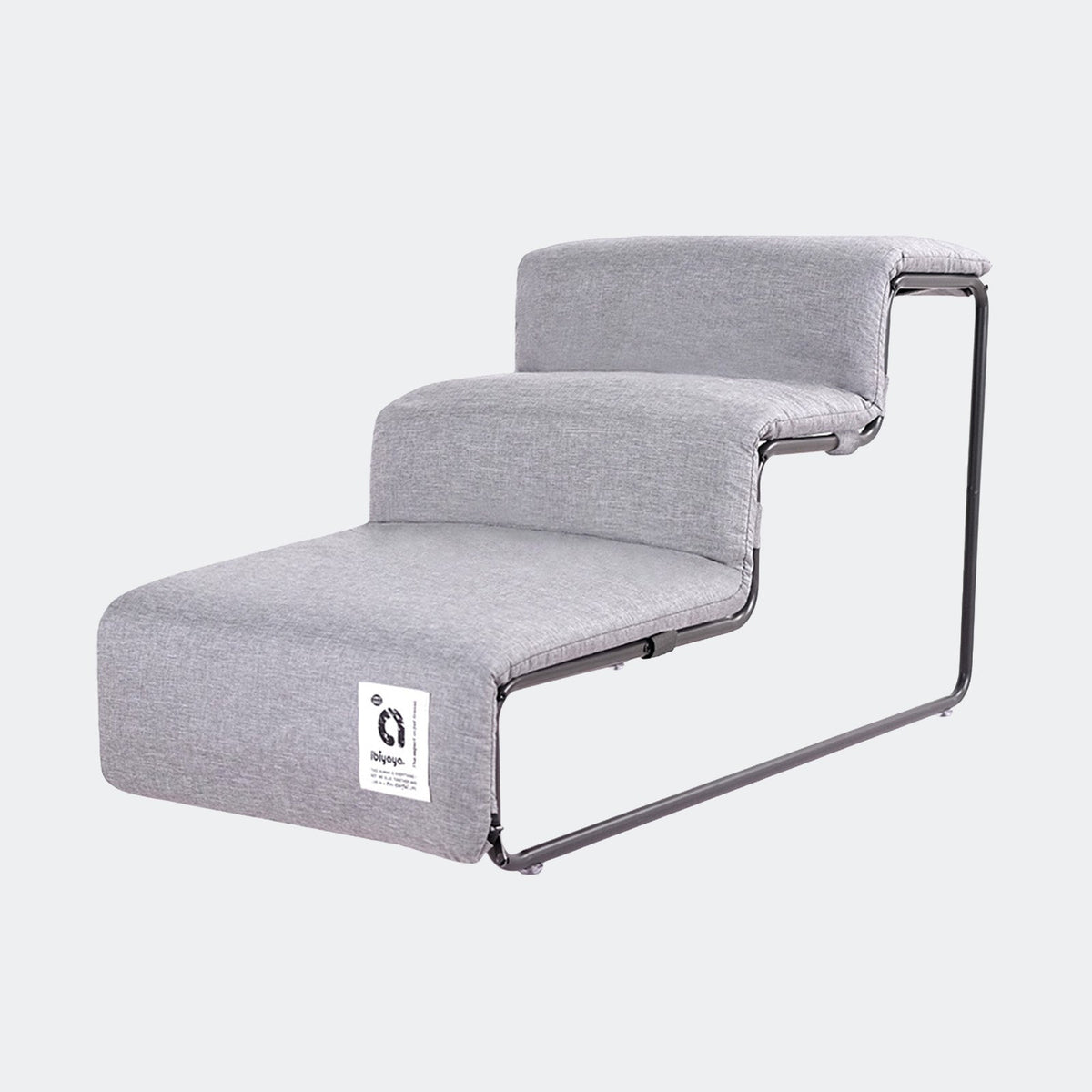 Ibiyaya Collapsible 3-Step Pet Stairs – Gray