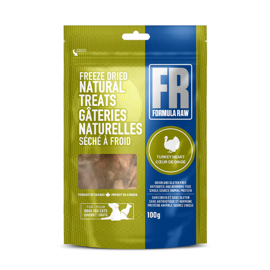 Formula Raw Freeze Dried Treat Turkey Hearts – 100g