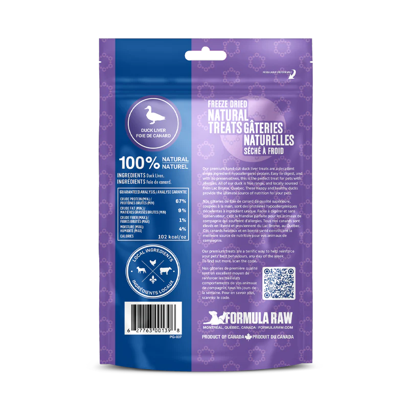 Formula Raw Freeze Dried Duck Liver Treats