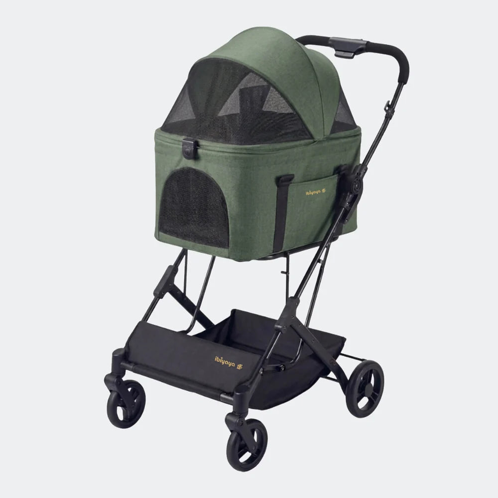 Ibiyaya® Essential - Travois Tri-fold Pet Travel System XL, Pet Stroller with Detachable Carrier