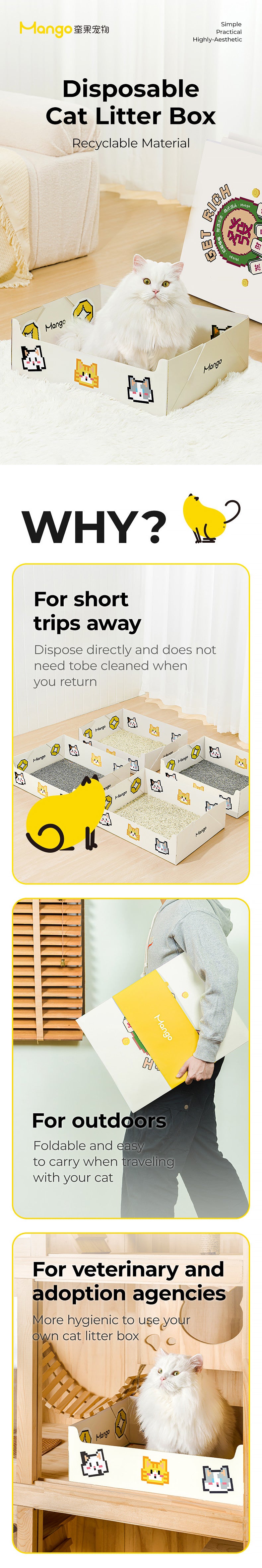 Mango Disposable Cat Litter Box features