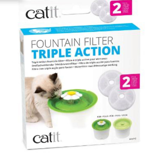 Fountain filter triple action
