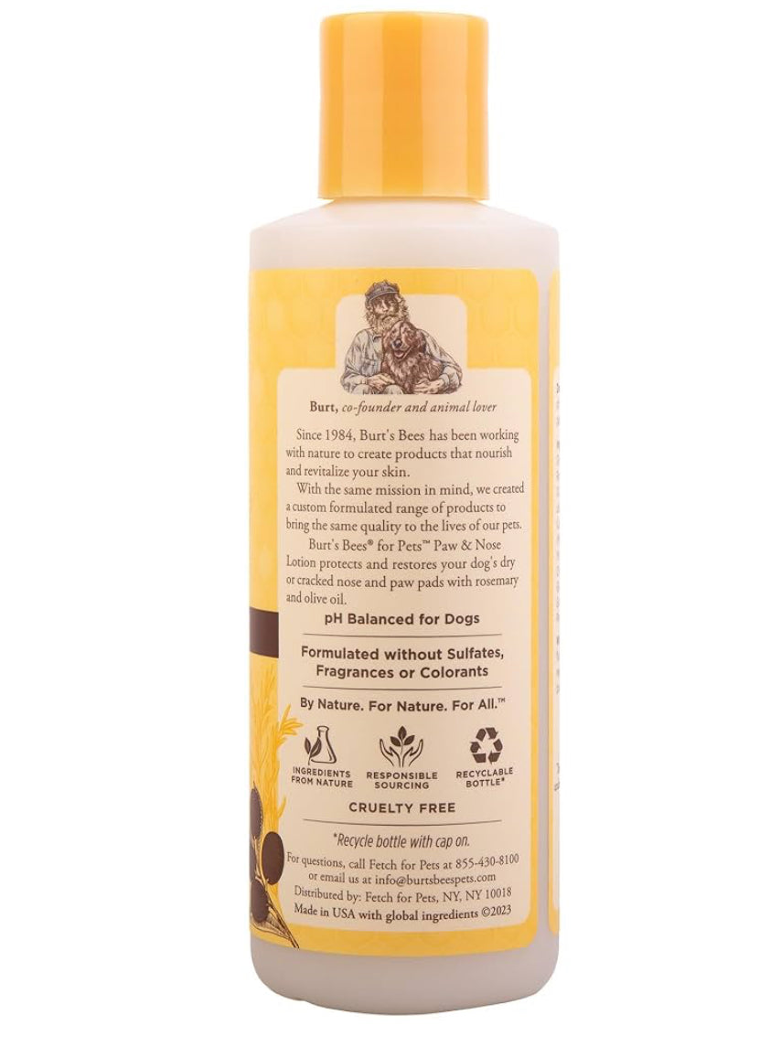 Burt's bees for dogs paw and nose lotion with rosemary and olive oil 4oz