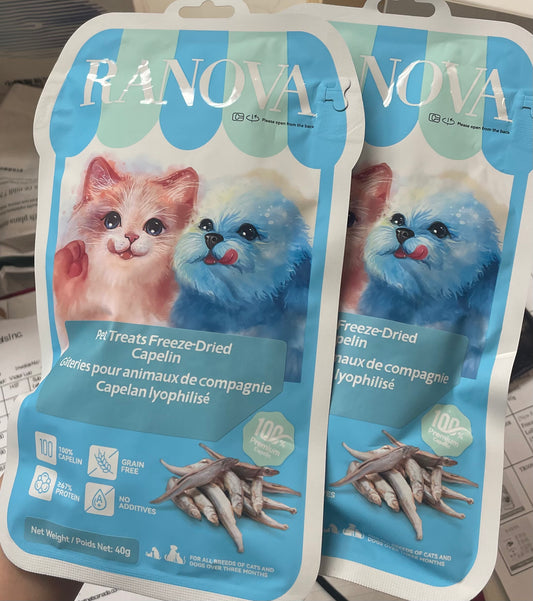 Ranova freeze-dried capelan 40g