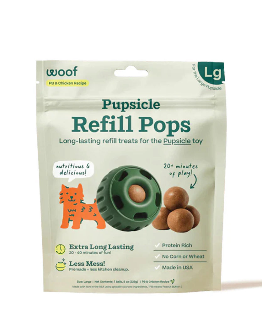 Woof Pet Dog Pupsicle Pops Chicken & Peanut Butter Small