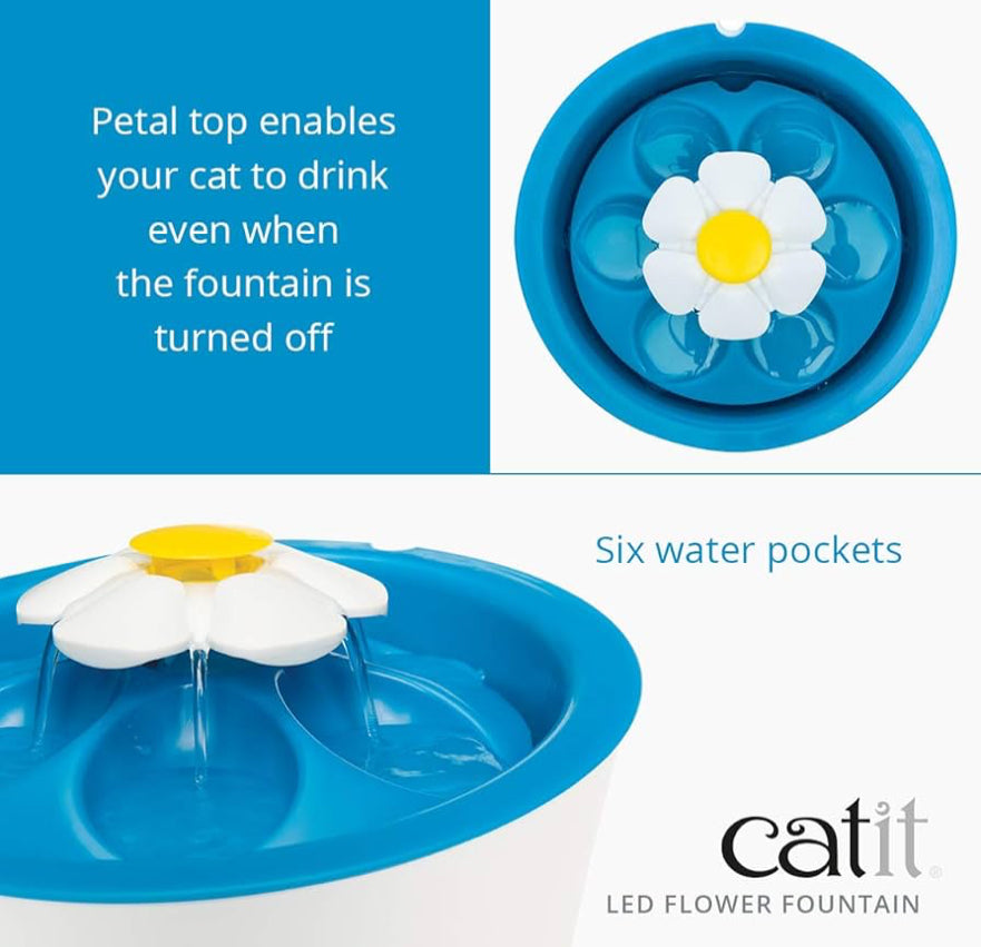 Catit flower fountain LED