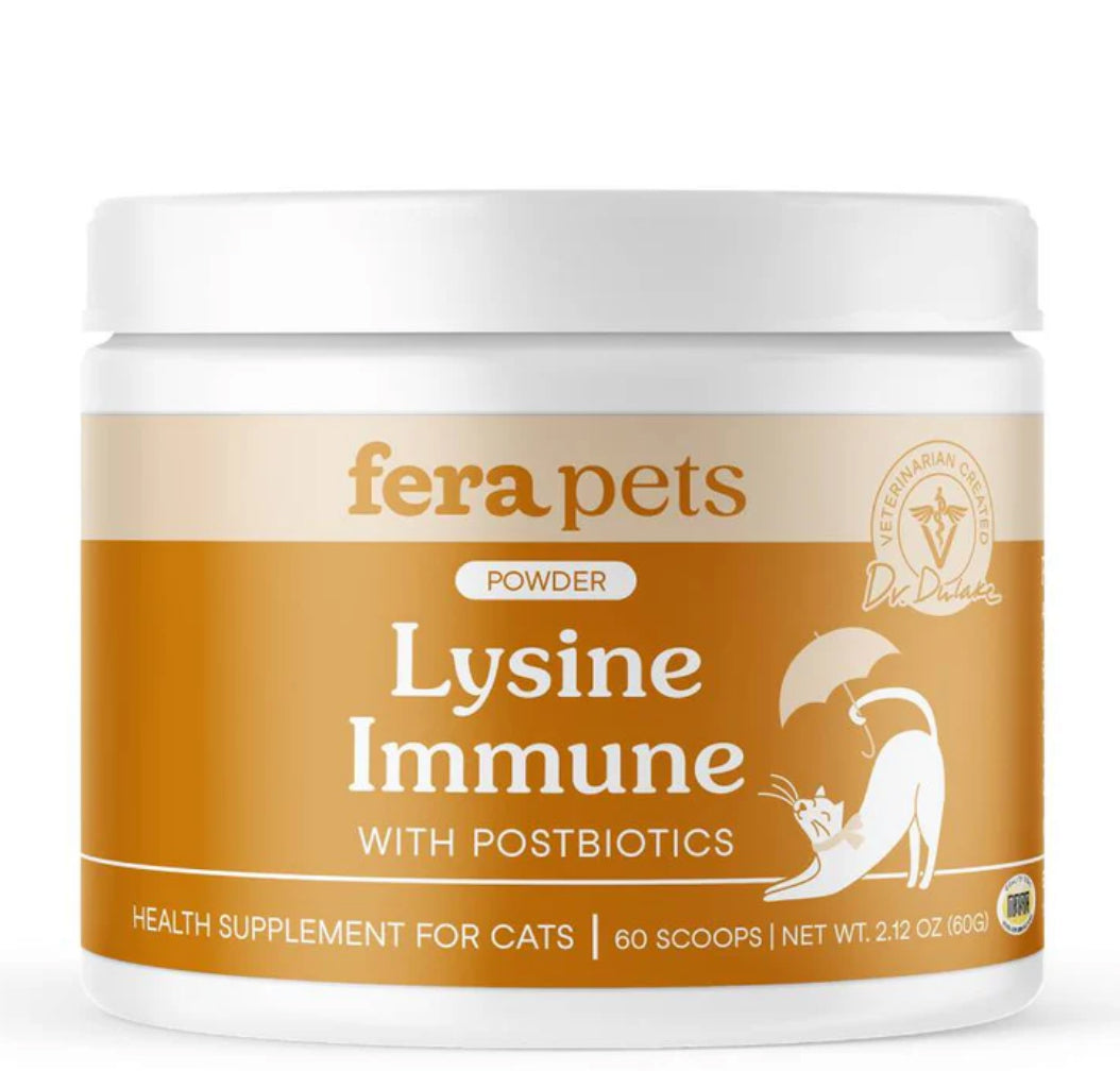 Fera Pets L-Lysine Immune with postbiotics for cats 60g