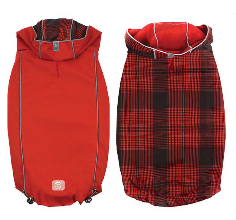 GF pet reversible raincoat