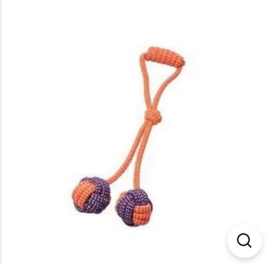BUDZ Rope Double Monkey Fist-Orange ET MAUVE 15''