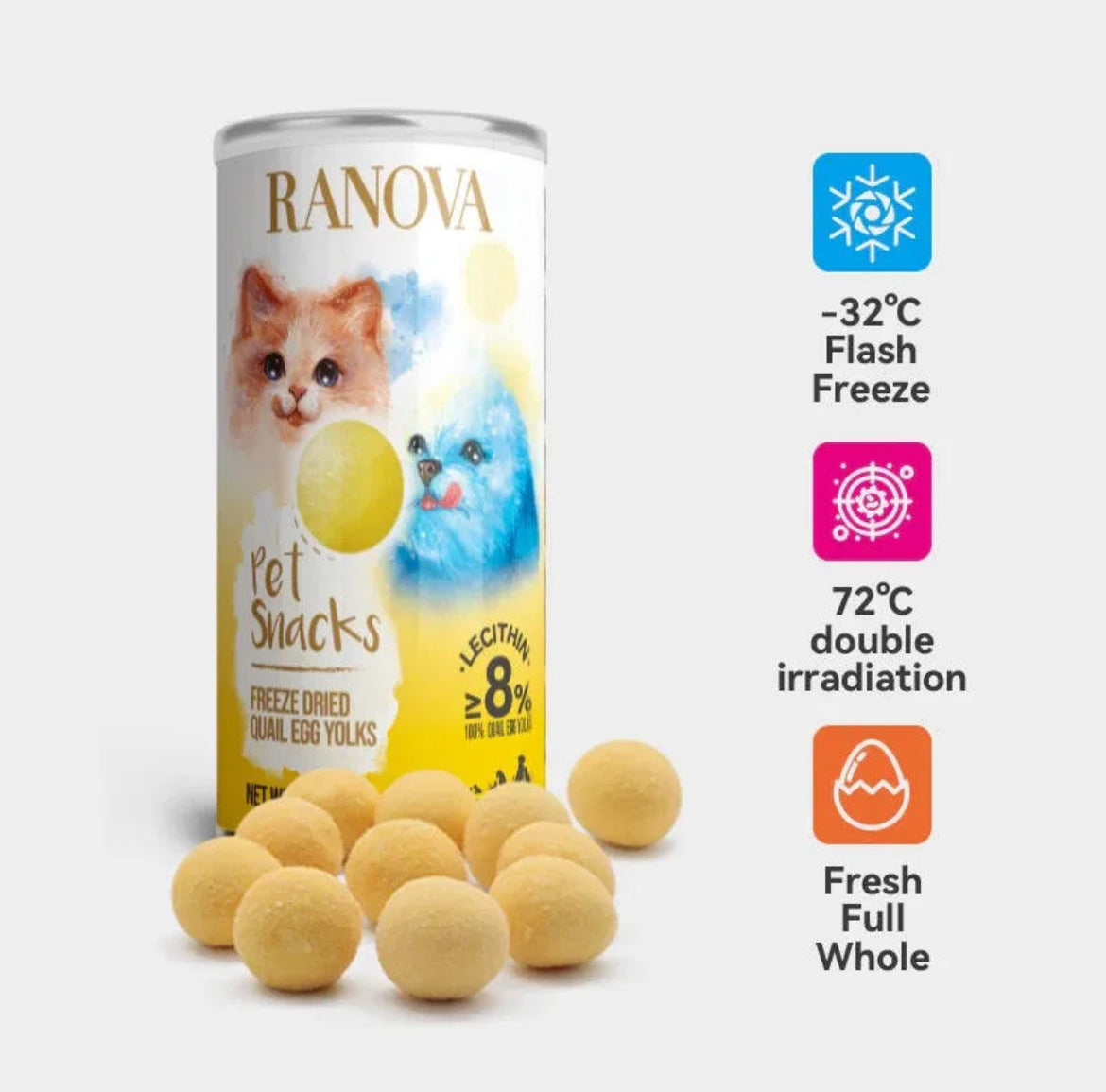 Ranova freeze dried quail egg yolks 80g