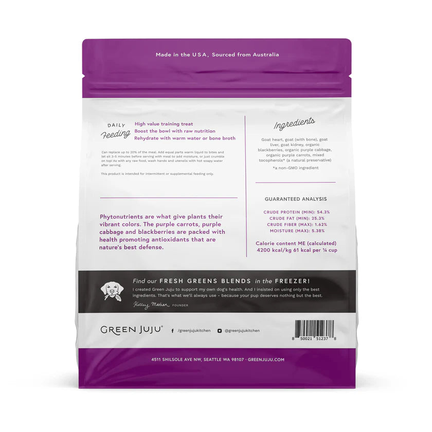 GREEN JUJU Goat Purple FD Whole Food Bites 3oz