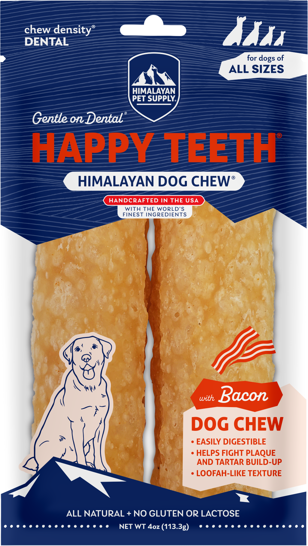 Himalayan Dog Chew Happy Teeth Bacon