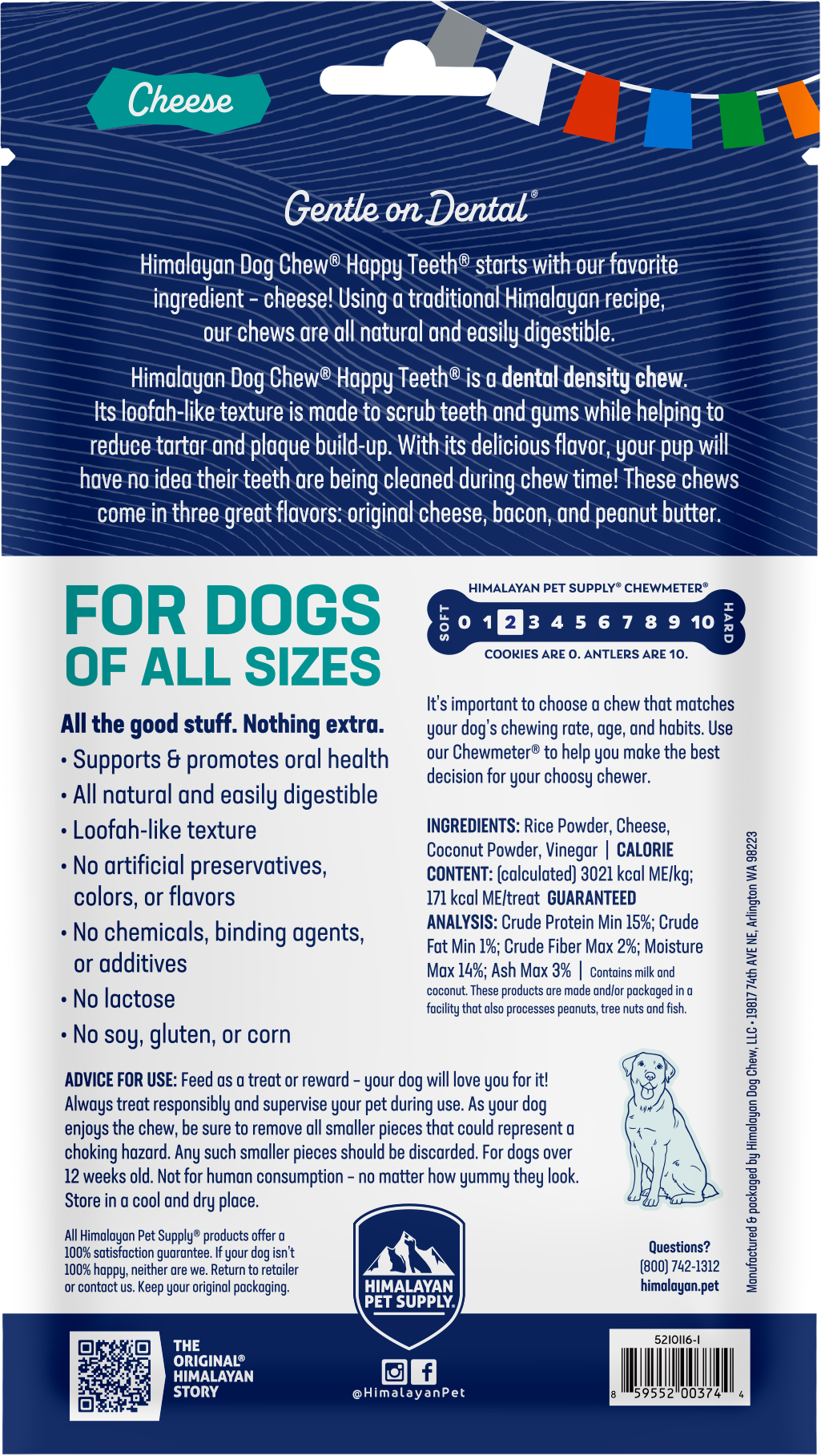Himalayan Dog Chew Happy Teeth Cheese