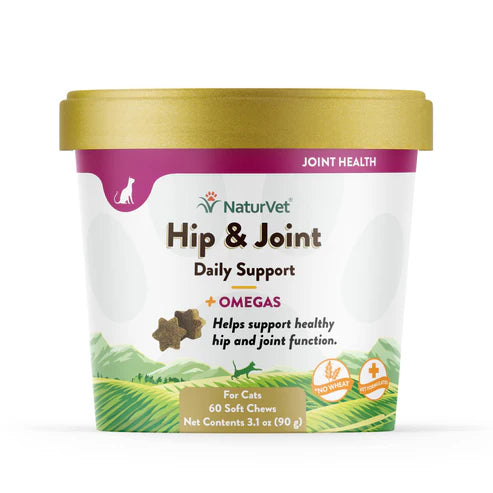 NATURVET Soft Chew Hip & Joint + Omega 60CT | Cat