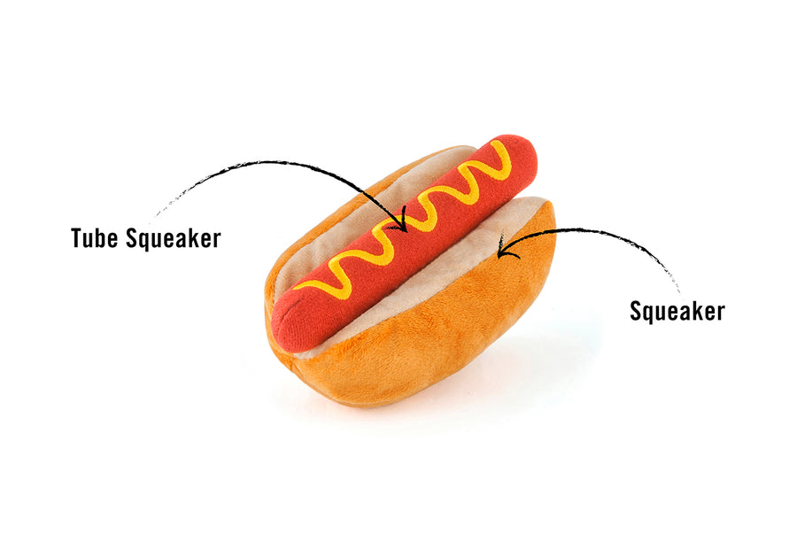 P.L.A.Y. American Classic Hot Diggy Dog plush dog toy