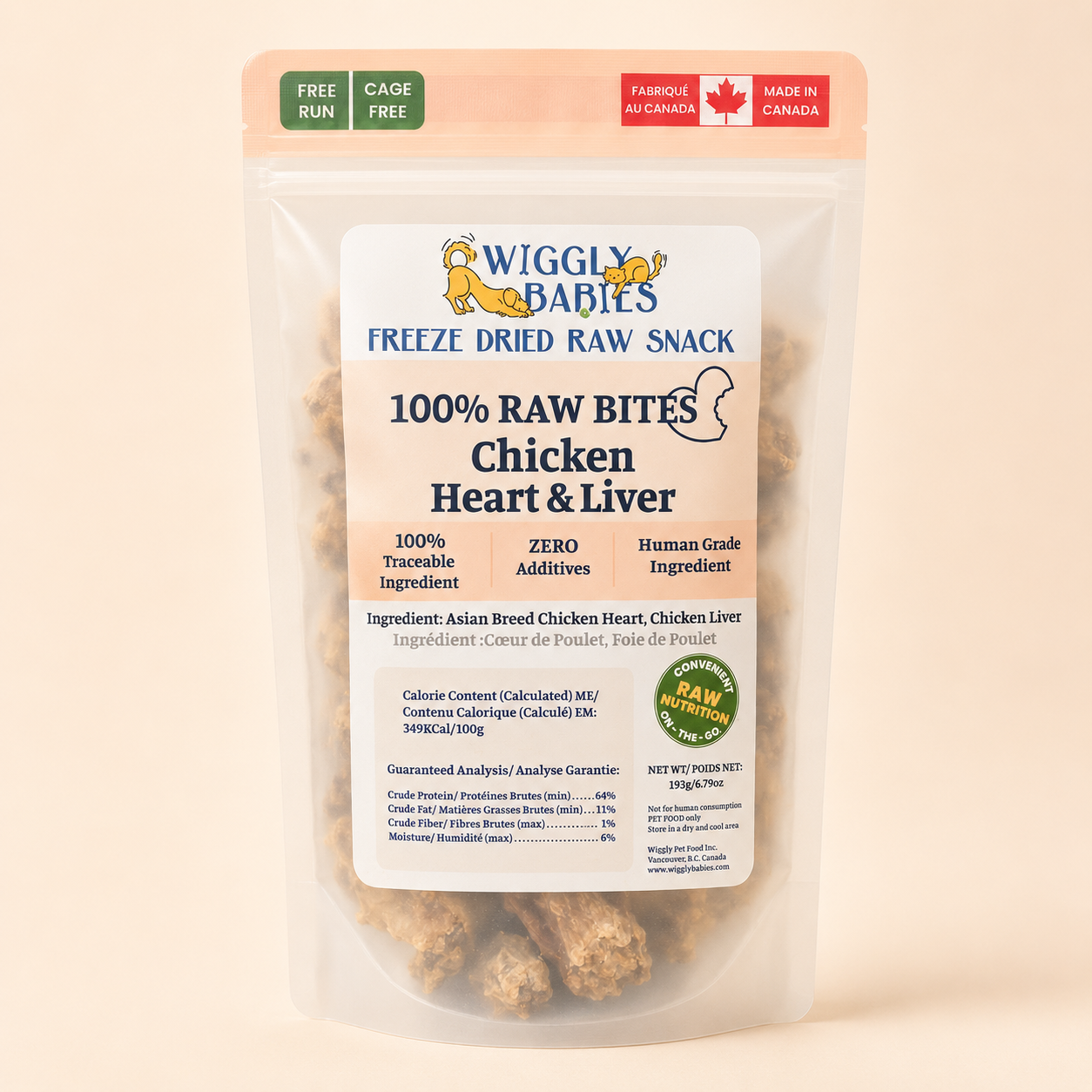 Wiggly Babies Chicken Heart&Liver 193g
