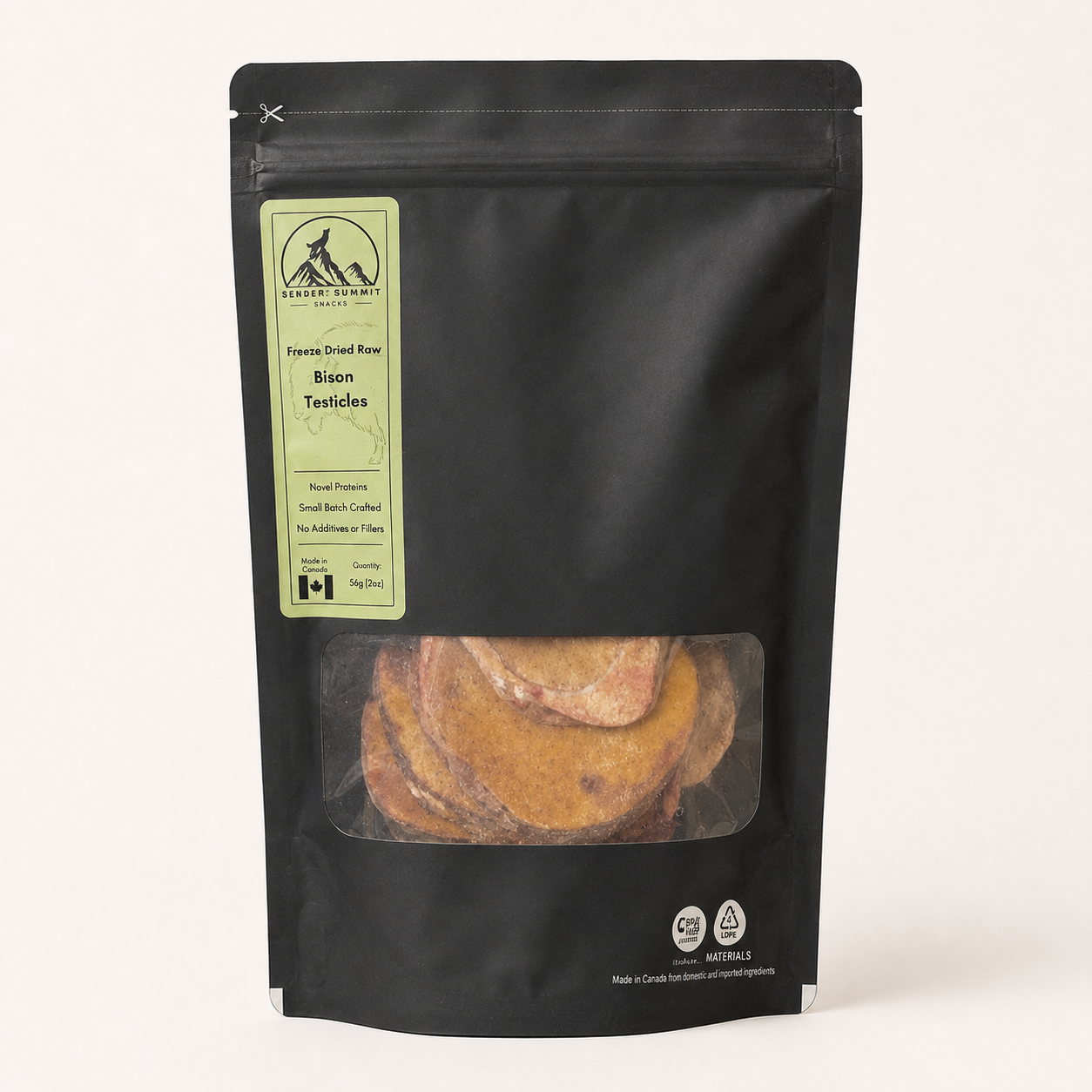 Sender To The Summit Freeze Dried Raw Bison Testicles 56g