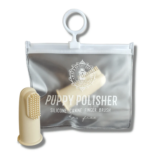 Wag & Bright Puppy Polisher Finger Brush & Zip Travel Case