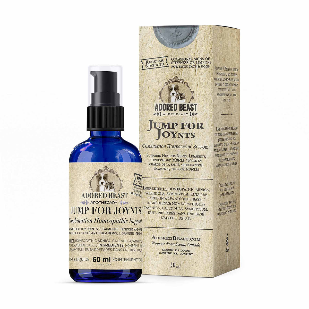 Adored Beast Jump for JOYnts Regular Strength bottle and box