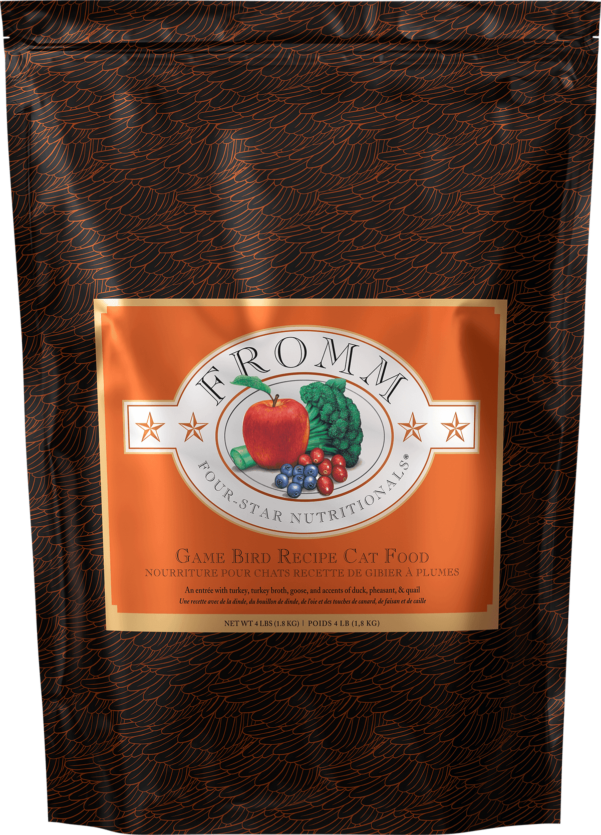 Fromm Four-Star Game Bird Recipe Dry Cat Food – 4 lb bag (official manufacturer image)