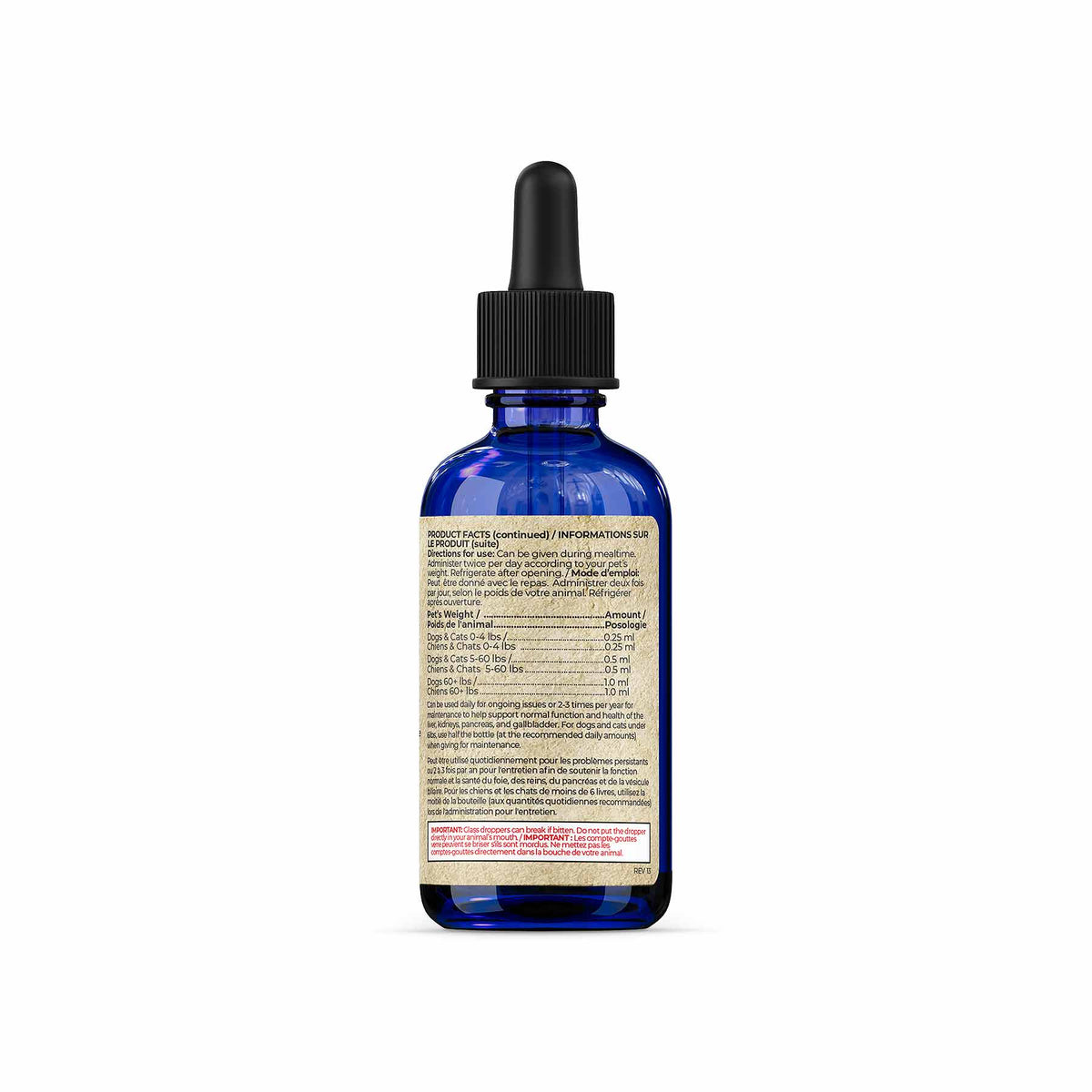 Adored Beast Liver Tonic bottle side label