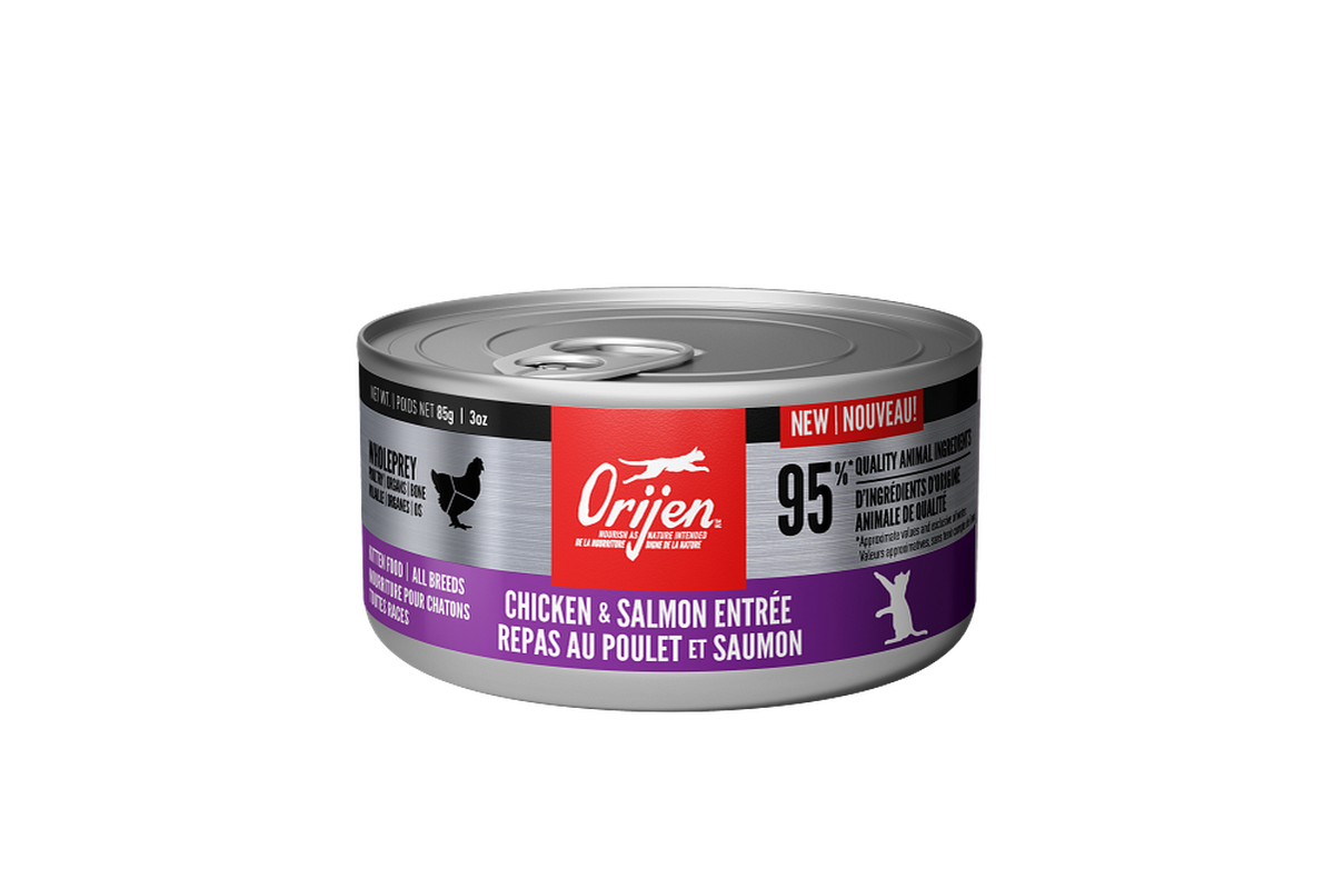ORIJEN Chicken & Salmon Entrée for Kittens Wet Cat Food – official product image 1