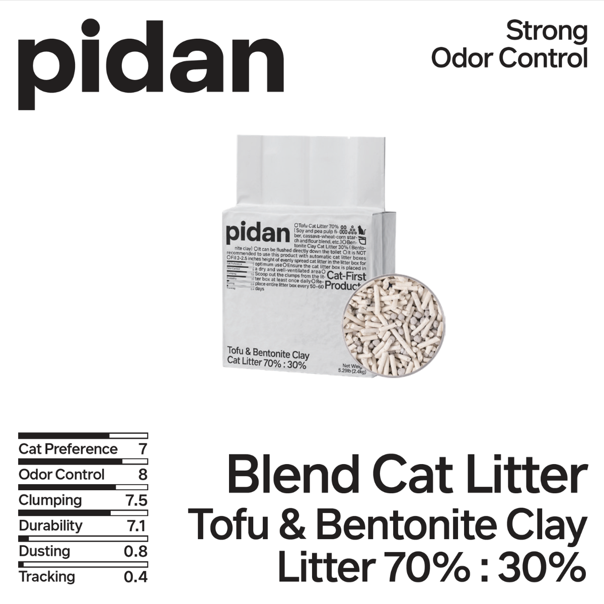 pidan Cat Litter Tofu & Bentonite 2.4 kg
