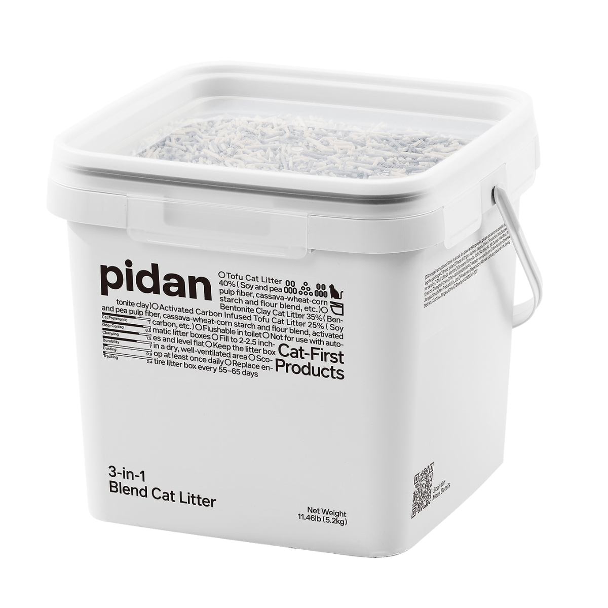 pidan 3-in-1 Blend Cat Litter 5.2 kg pail