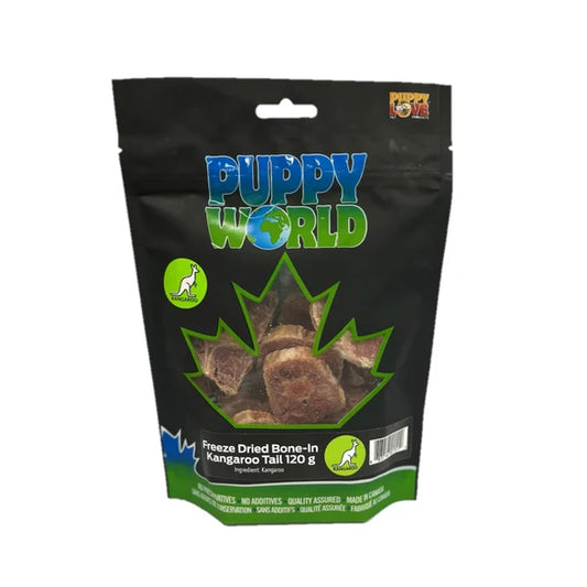 Puppy World Freeze Dried Bone-In Kangaroo Tail 120g