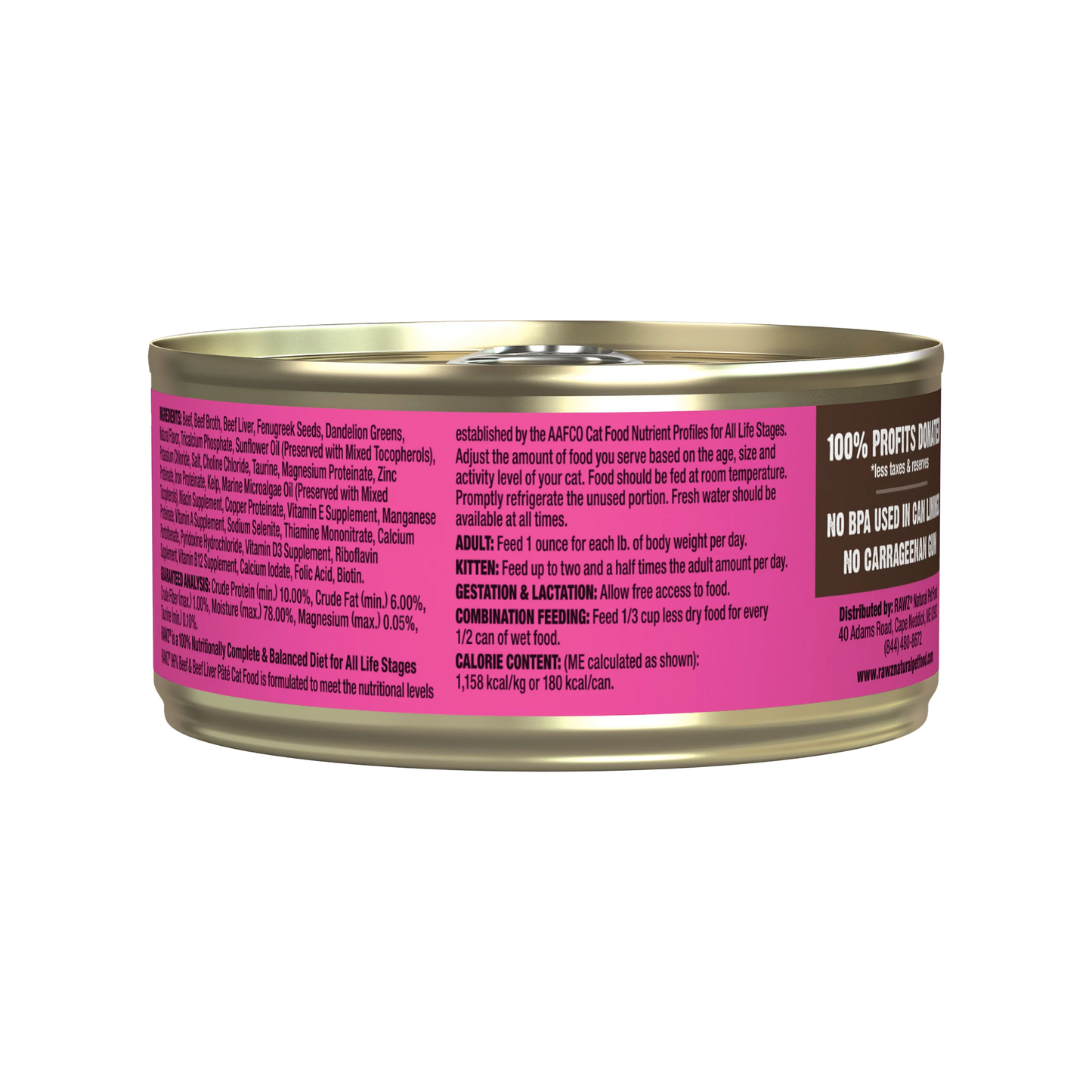RAWZ 96% Beef & Beef Liver 24/155g