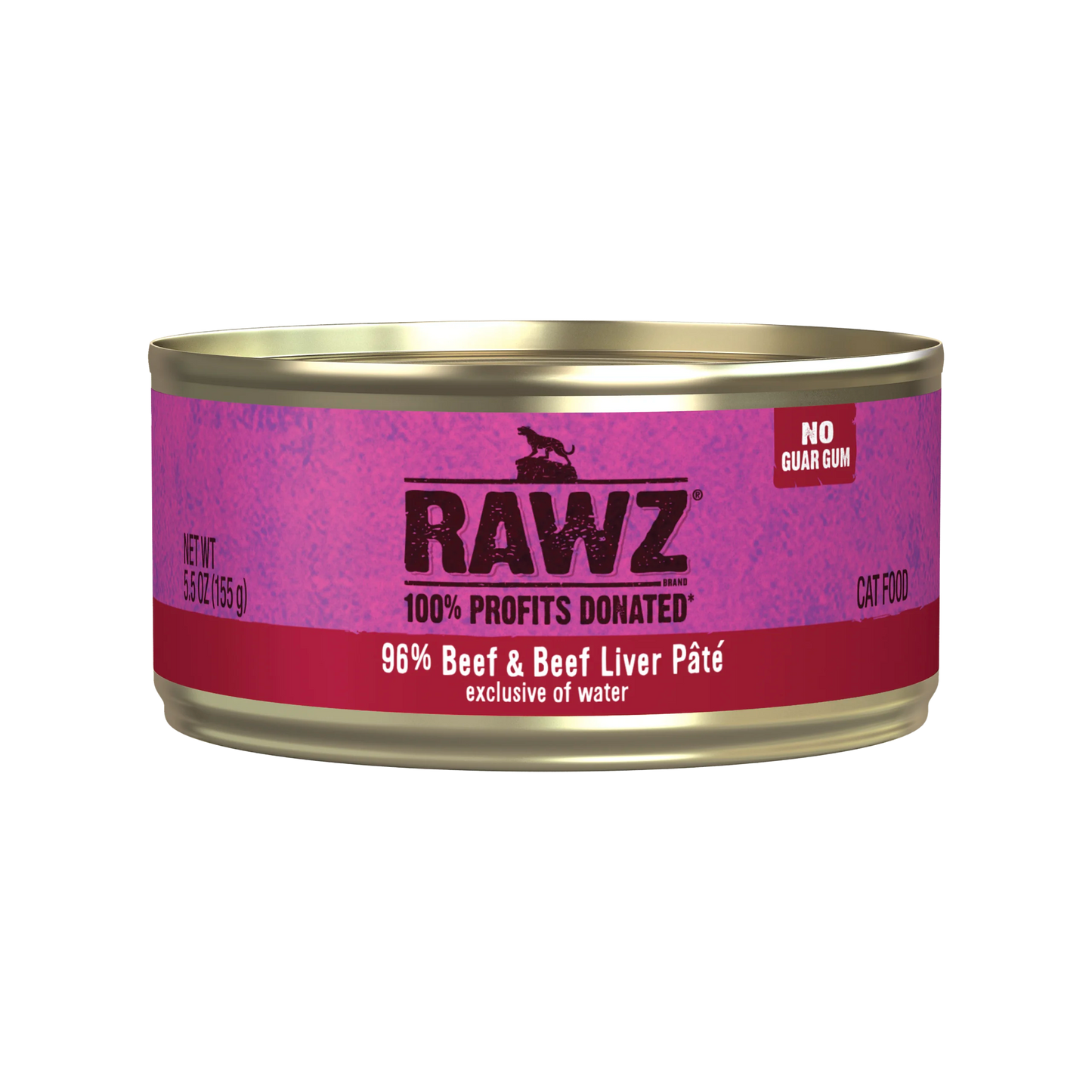 RAWZ 96% Beef & Beef Liver 24/155g