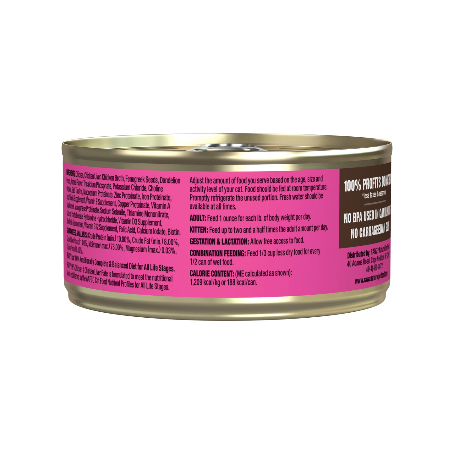 RAWZ 96% Chicken & Chicken Liver 24/155g