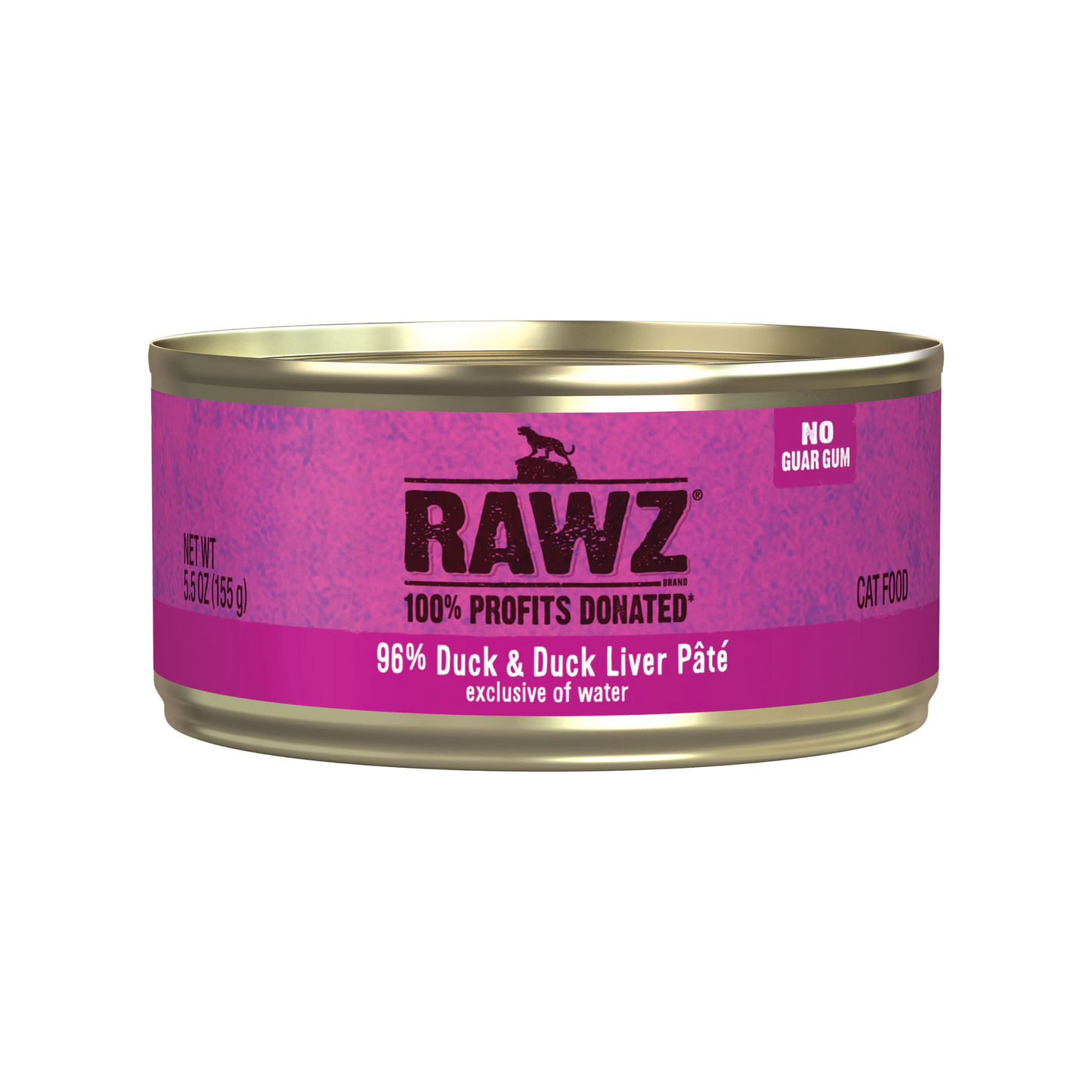RAWZ 96% Duck & Duck Liver Pate 24/155g