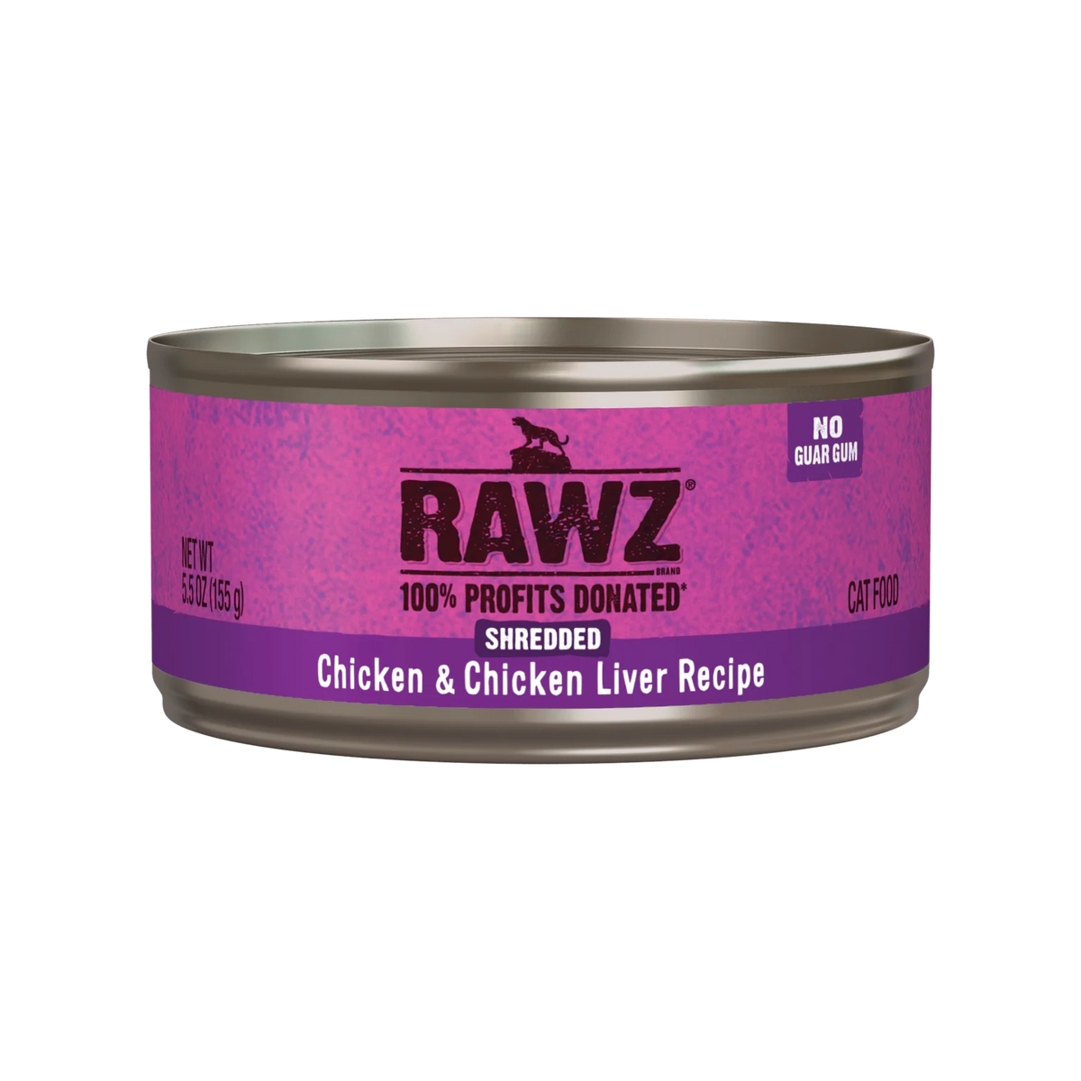 RAWZ Shredded Chicken & Chicken Liver Recipe Wet Cat Food – front