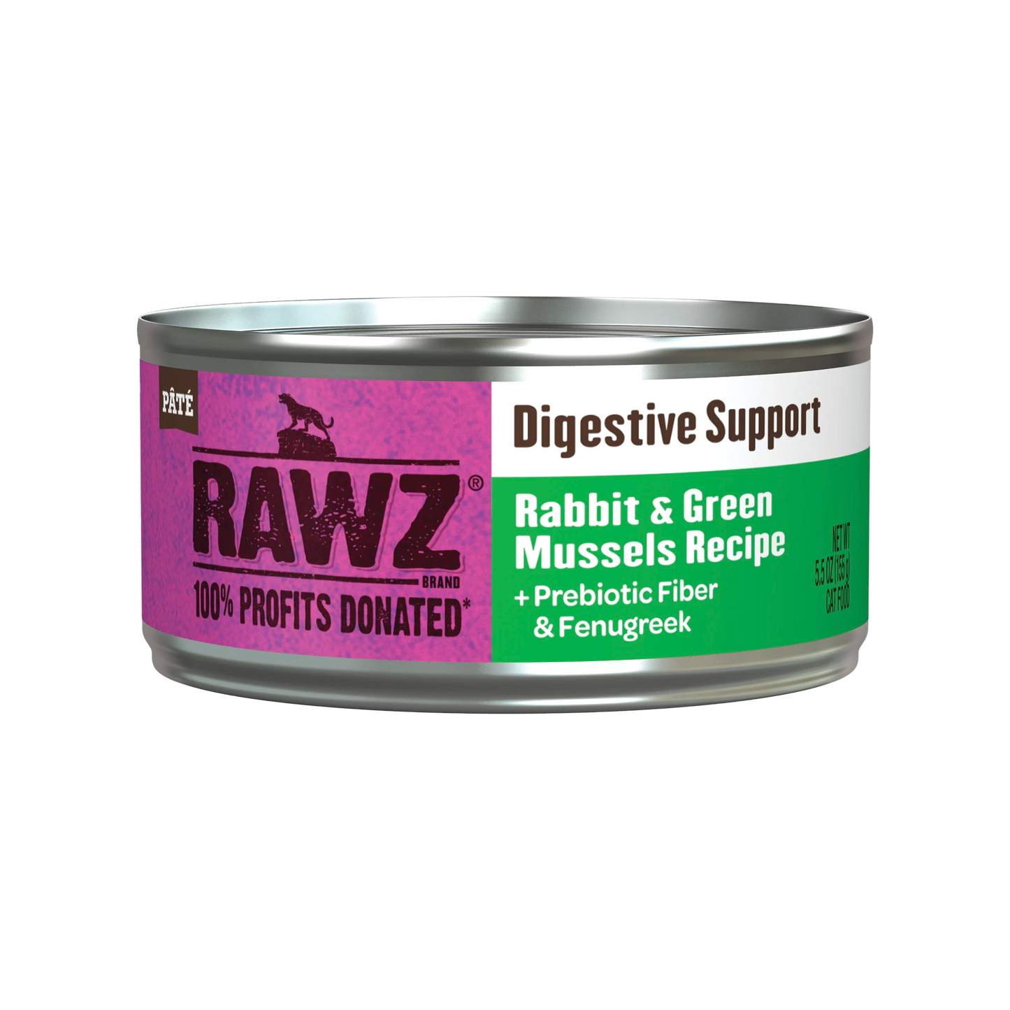 RAWZ Digestive Support Rabbit & Green Mussels 24/5.5oz