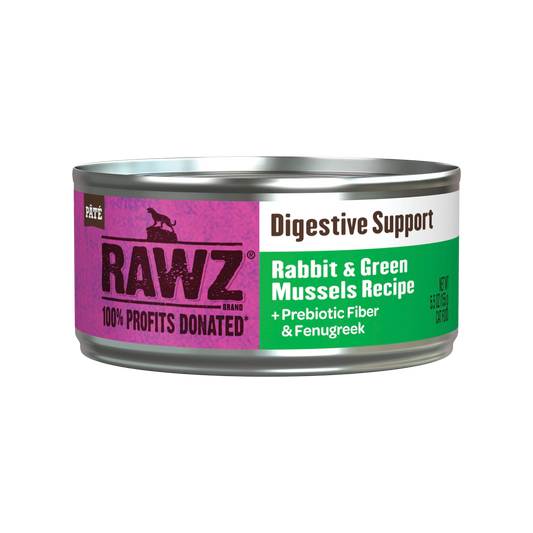 RAWZ Digestive Support Rabbit & Green Mussels 24/5.5oz