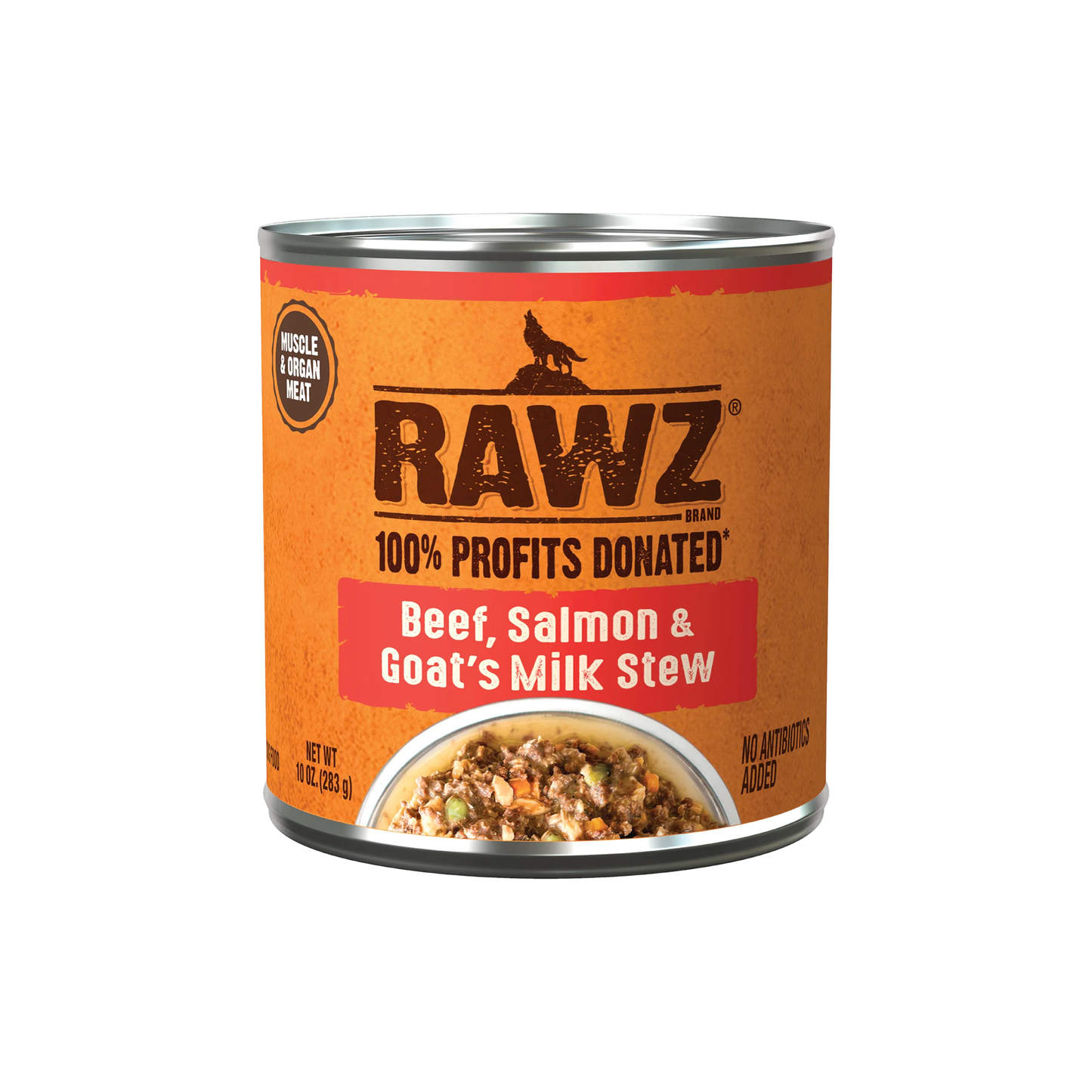 RAWZ Chicken, Beef, salmon, coconut oil & Goat Milk Stew 12/10oz