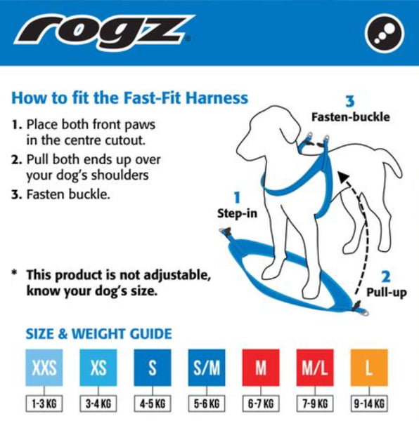 Rogz Fast Fit Harness Small
