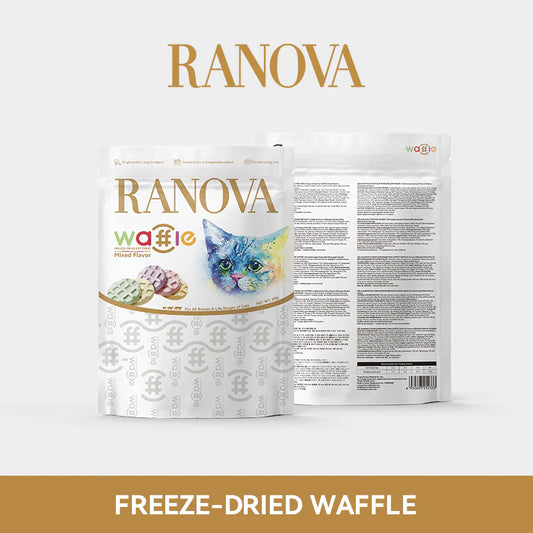 Ranova Freeze-Dried Meat Waffle Dog & Cat Treats | 60g