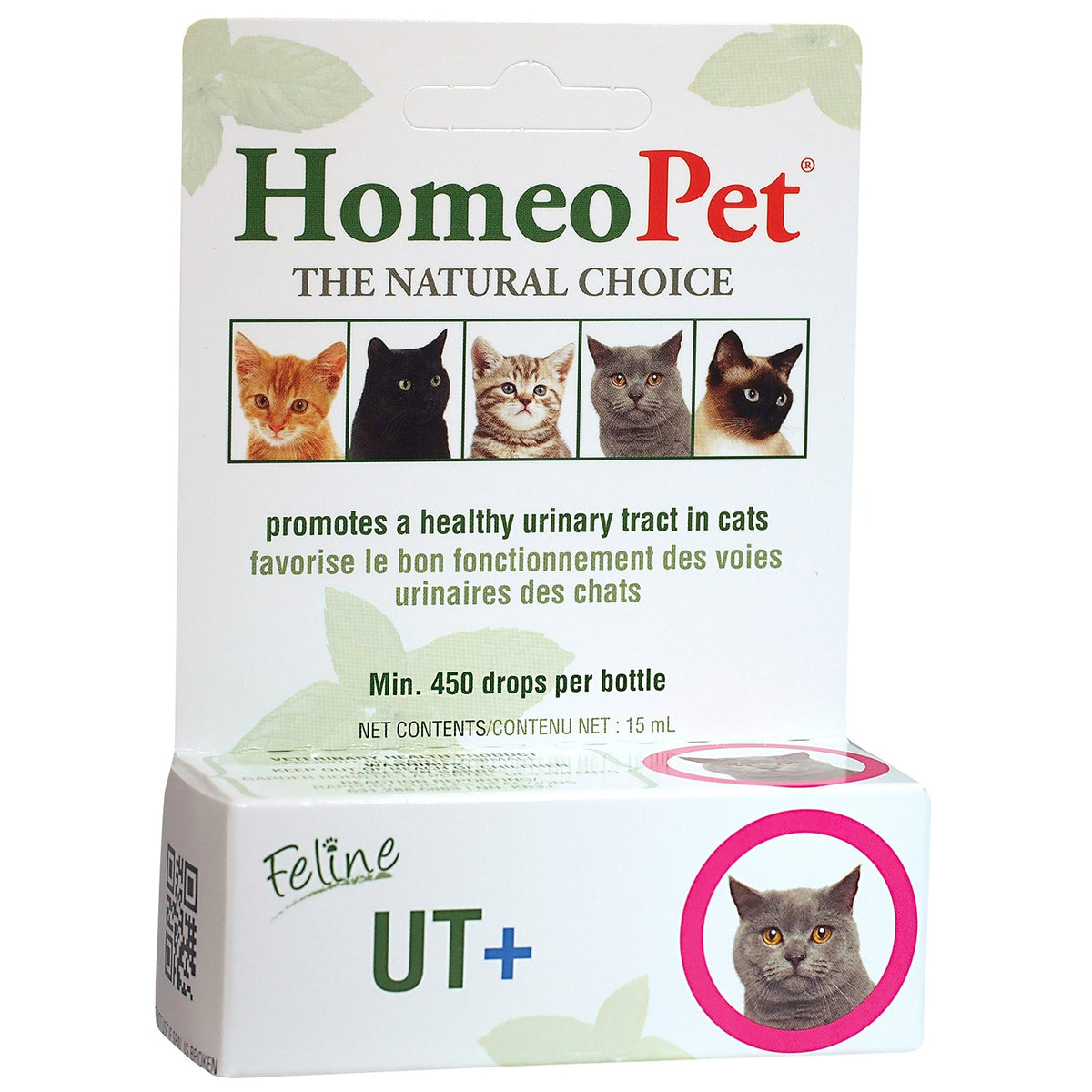 HomeoPet Feline UT+ Homeopathic Urinary Tract Support for Cats – 15 mL