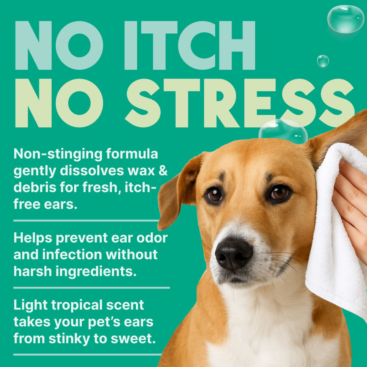 TropiClean Alcohol-Free Ear Wash for Dogs & Cats – 4 fl oz