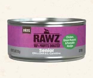 RAWZ Senior Chicken, New Zealand Green Mussels & Pumpkin Cat Food