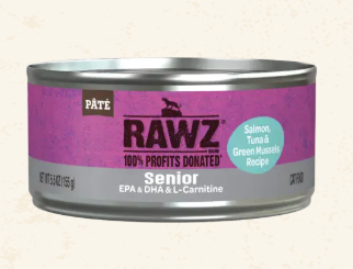 Rawz Senior Salmon, Tuna & New Zealand Green Mussels Cat Food