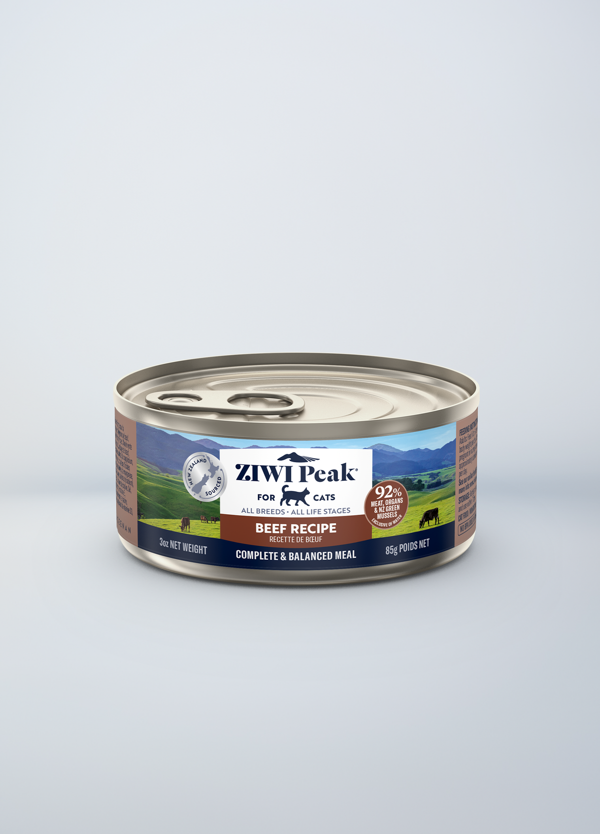 ZIWI Peak Original Beef Recipe Grain-Free Wet Cat Food – front of pack (official ZIWI image)