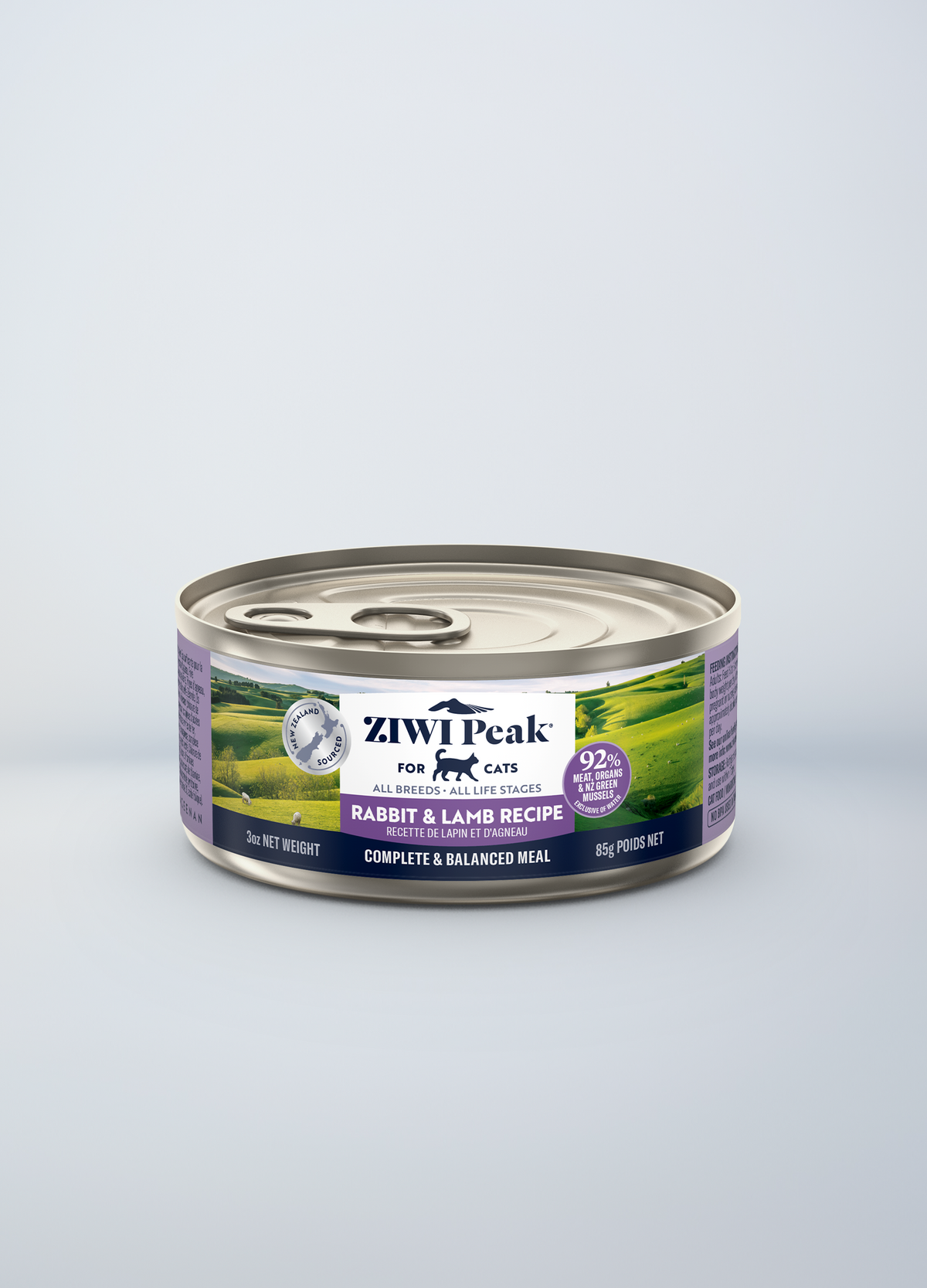 ZIWI Peak Rabbit & Lamb Recipe Grain-Free Wet Cat Food – front of pack (official ZIWI image)
